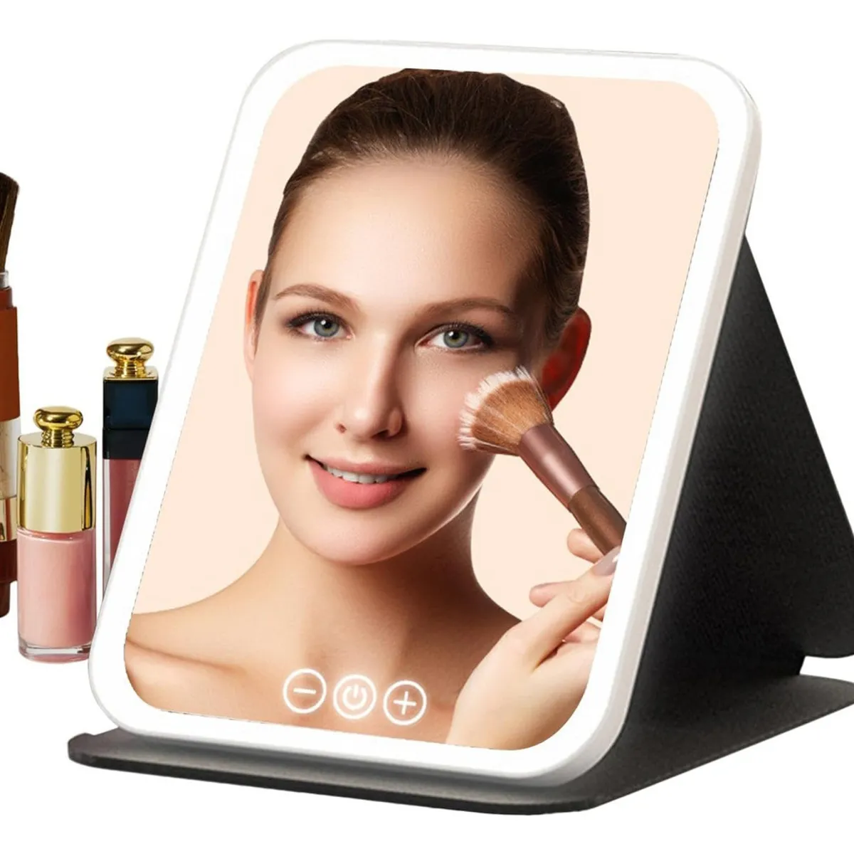 EVERSO - Espejos De Maquillaje Plegable Portátil De Viaje Con Luz Led