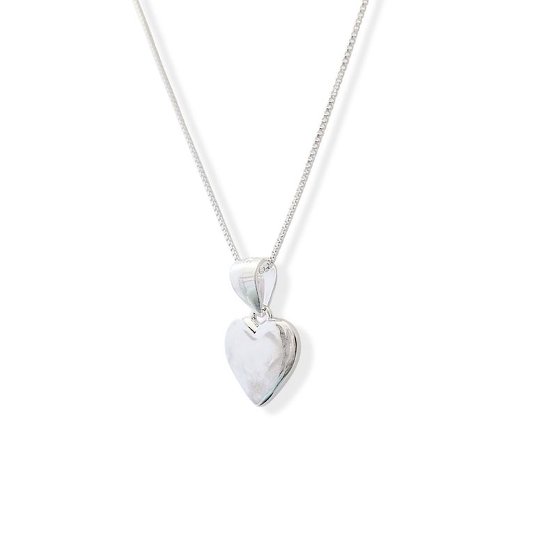 ANDREA COGGIOLA JOYAS - Collar Corazón Liso Elba Plata Fina 925
