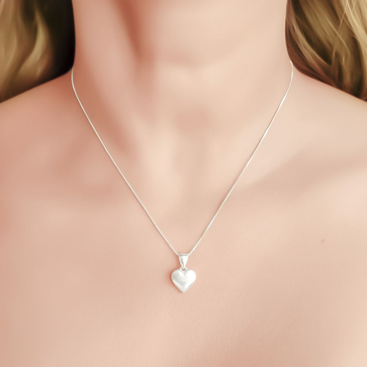 COGGIOLA - Collar Corazón Liso Elba Plata Fina 925