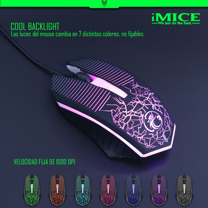 IMICE - Kit Gamer Premium Imice Km-680 Mouse + Teclado