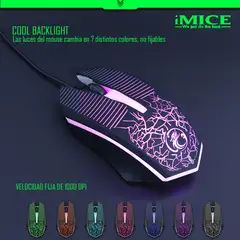 IMICE - Kit Gamer Premium Km-680 Mouse + Teclado