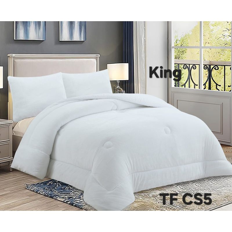 ANGELES DEL HOGAR - COBERTOR DE INVIERNO PLUSH LISO TAMAÑO KING
