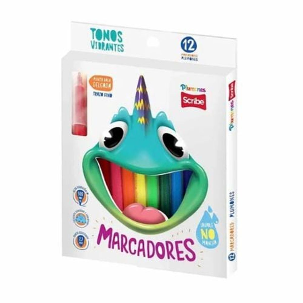 GENERICO - Plumones Scribe Punta Delgada 12 Plumones