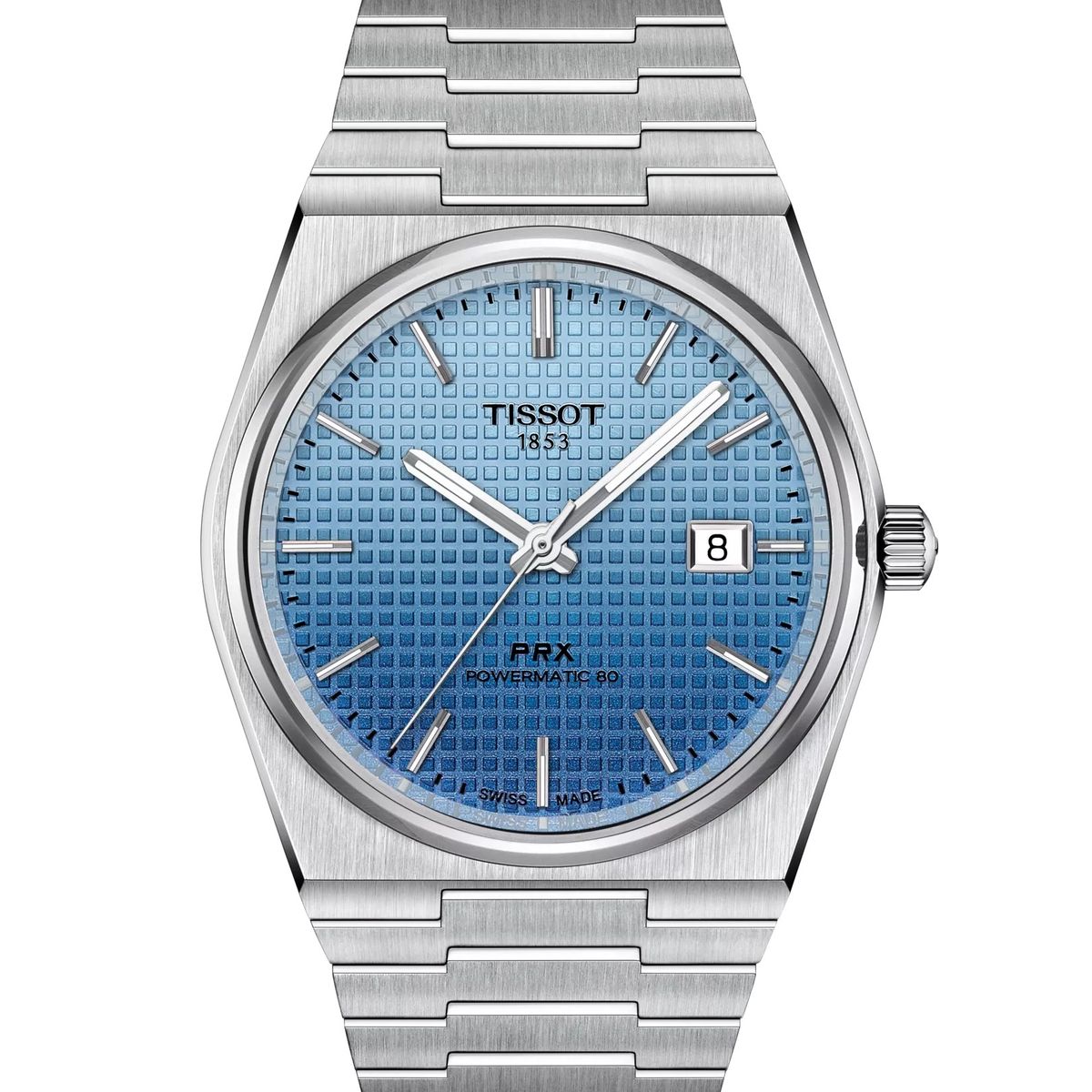 TISSOT - Reloj Tissot PRX Powermatic 80 Gradient Celeste