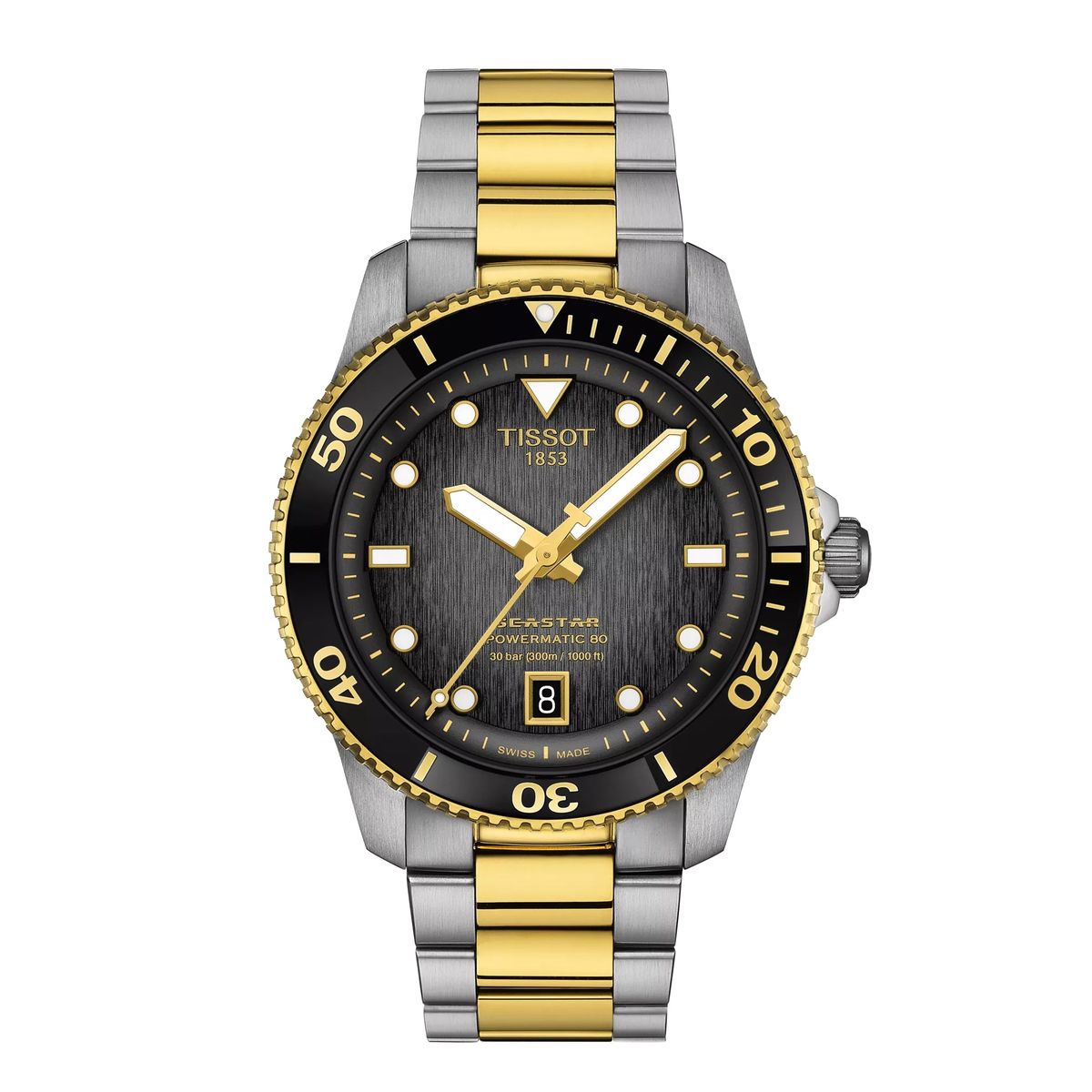 TISSOT - Reloj Tissot Seastar 1000 Powermatic 80 Bicolor
