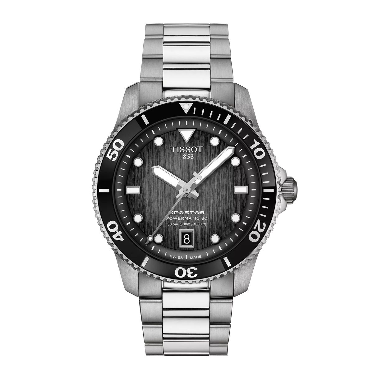 TISSOT - Reloj Tissot Seastar 1000 Powermatic 80 Grafito