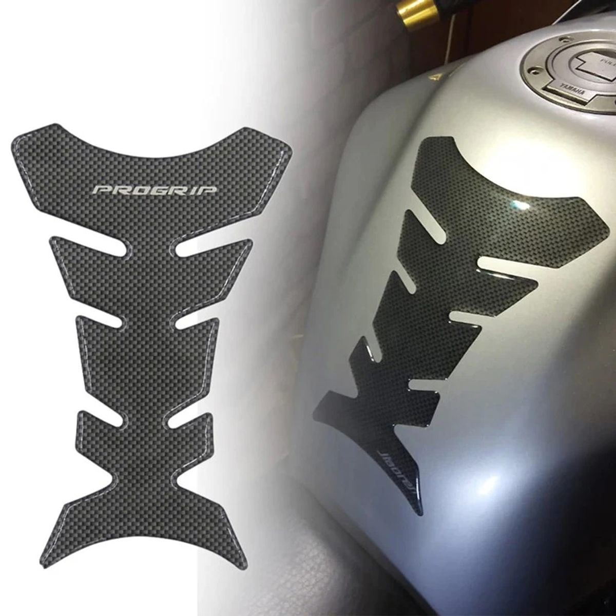 GENERICO - Cubre estanque de moto diseño carbono