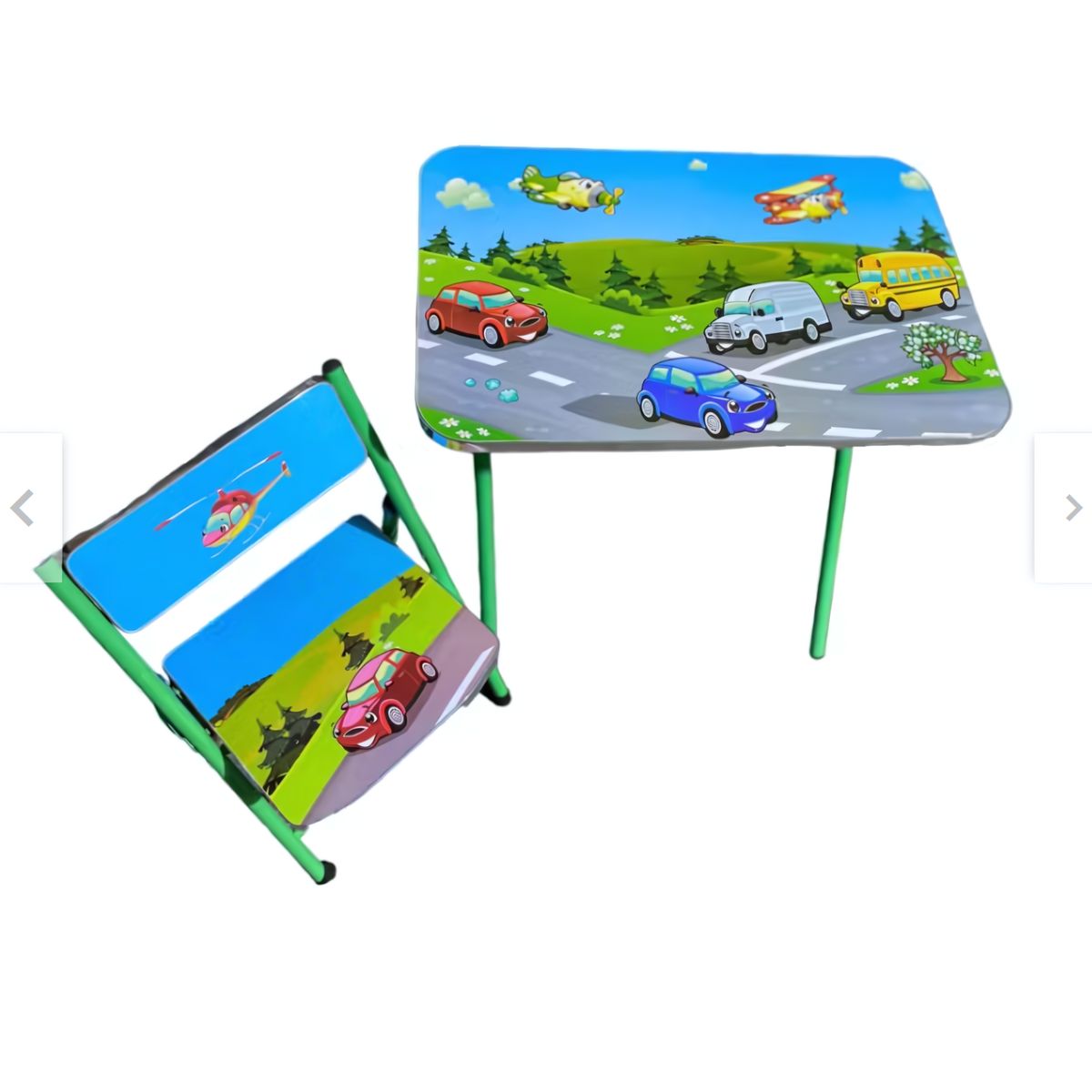 GENERICO - Mesa + Silla Plegables Altura Ajustable Escritorio Niños