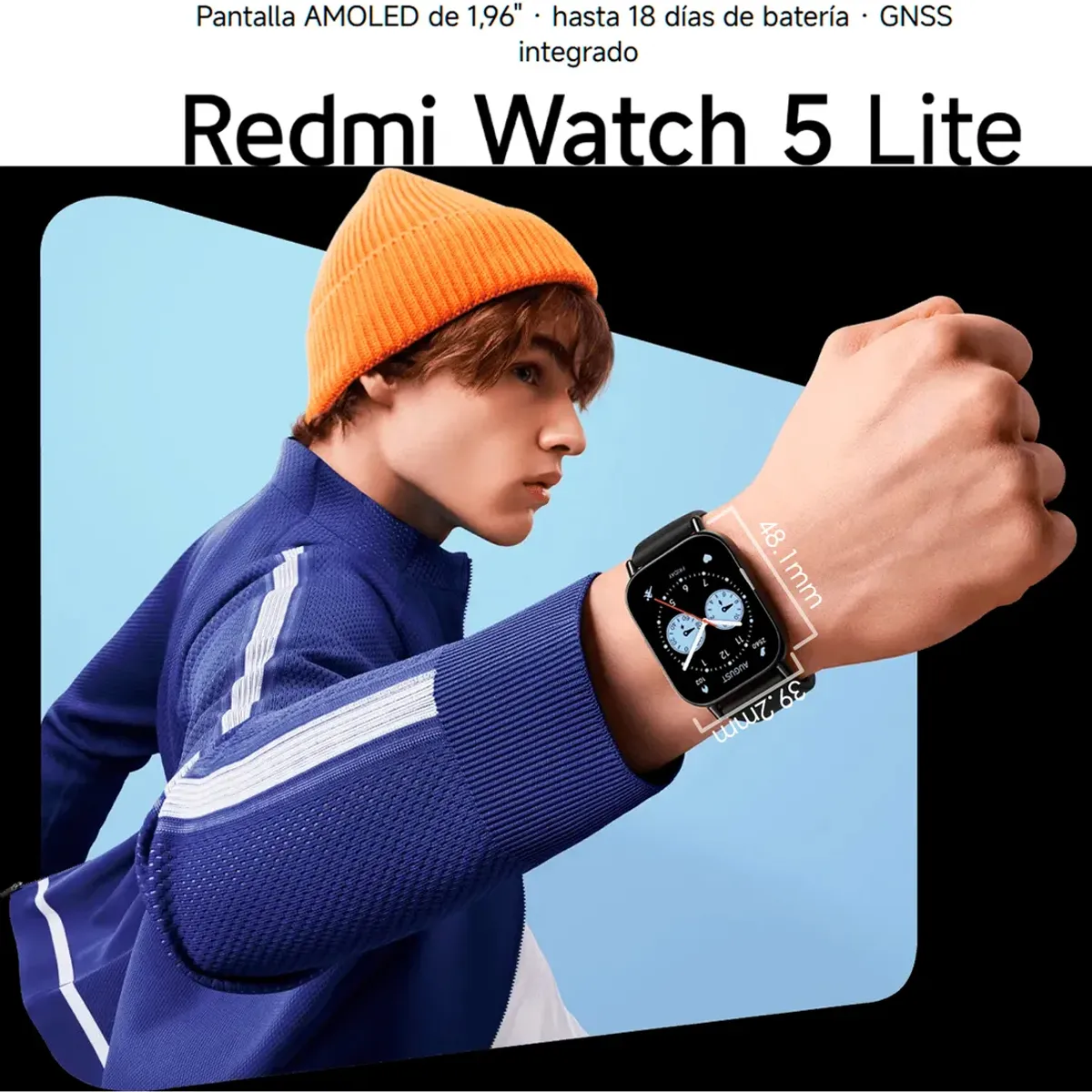 XIAOMI - Smartwatch Xiaomi Redmi Watch 5 Lite Negro