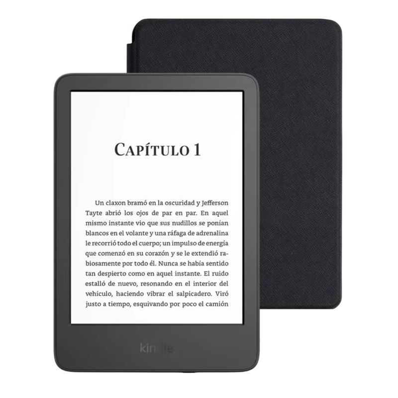 KINDLE - Kindle Paperwhite 7 E-Reader 16GB 12va Gen con Funda Premium Negro
