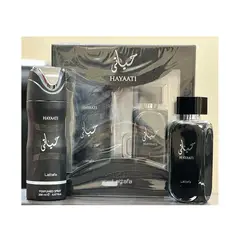 LATTAFA - Set Perfume Hombre Hayaati EDP 100ml + Deo Spray 200ml - Kit Completo 2 Pcs -