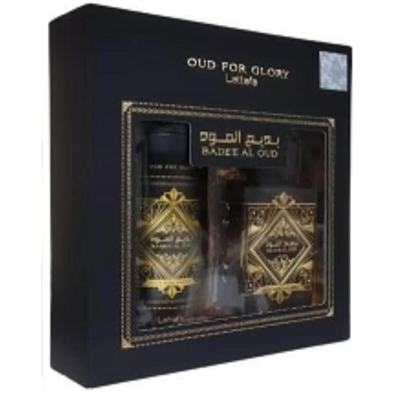 LATTAFA - Lattafa Badee Al Oud Glory EDP 100ml + Deo Spray 200ml Set