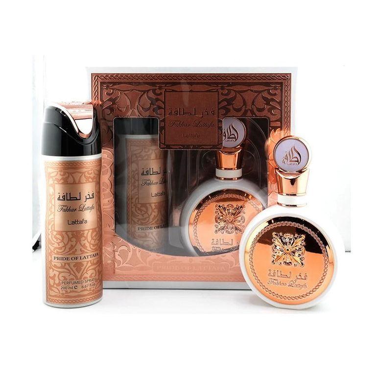 Set Perfume Mujer Fakhar EDP 100ml + Deo Spray 200ml ...