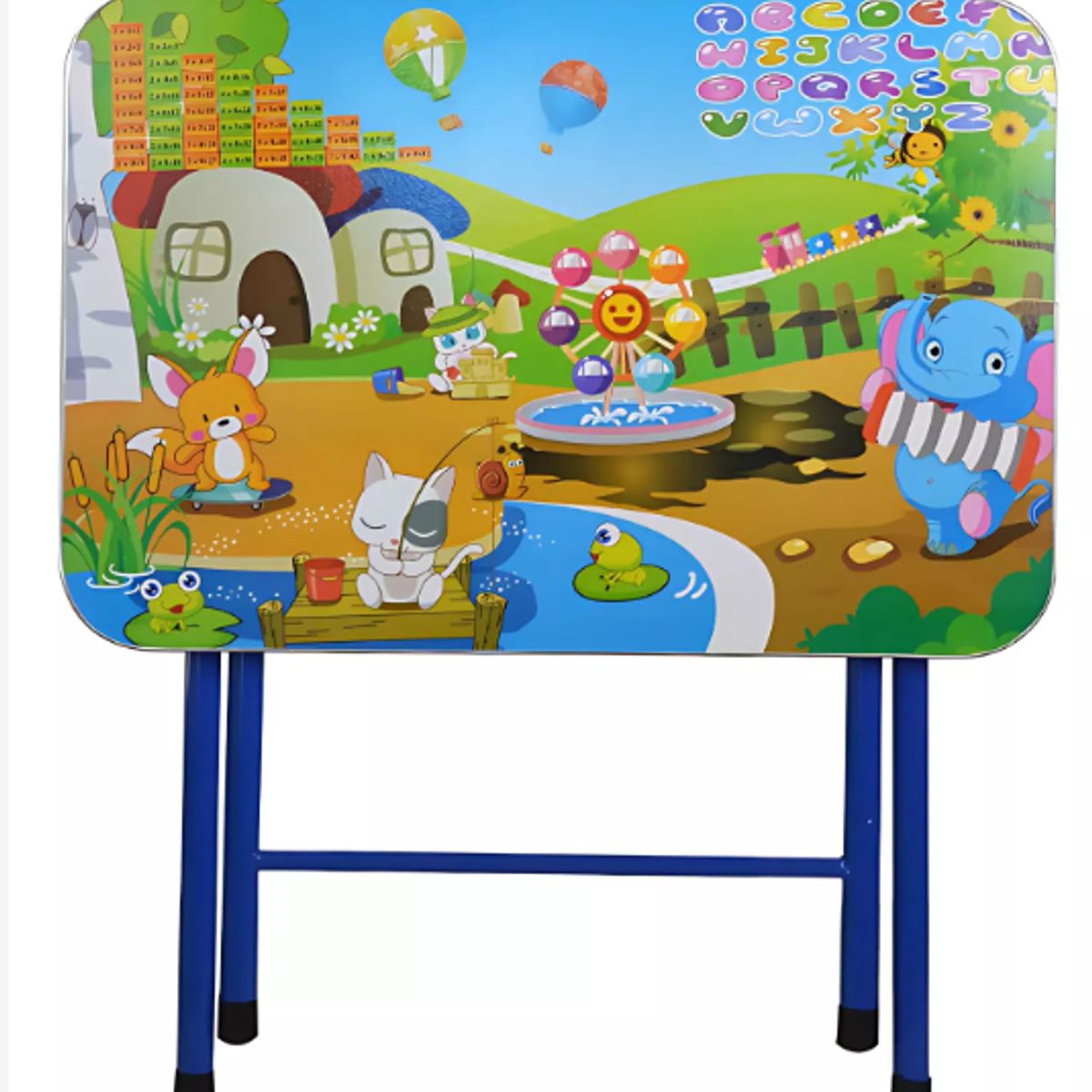 GENERICO - Mesa + Silla Plegables Altura Ajustable Escritorio Niños