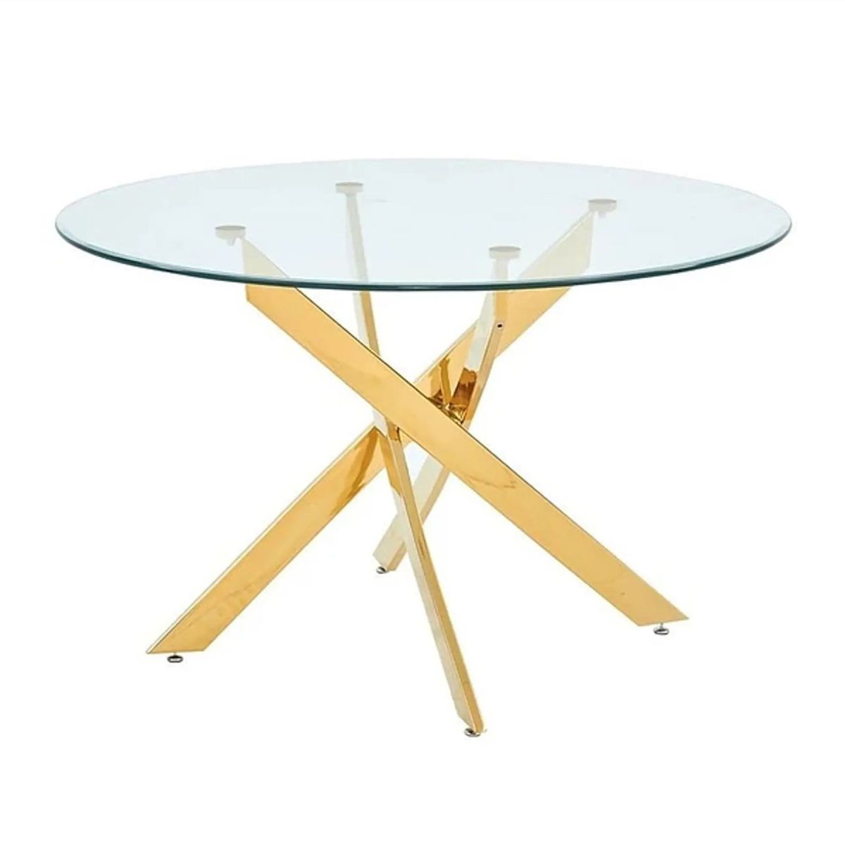 CORI CORI - Mesa de Comedor Warwick Redonda Gold 120cms