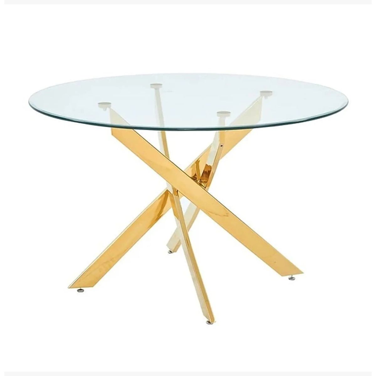 CORI CORI - Mesa de Comedor Warwick Redonda Gold 120cms
