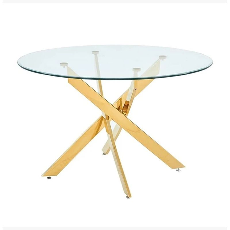 CORI CORI - Mesa de Comedor Warwick Redonda Gold 120cms
