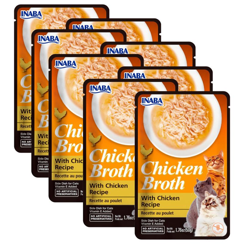INABA - Inaba Churu Broth Snack Gato con Pollo - Pack 8 sobres