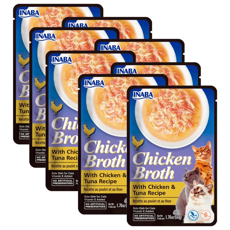 INABA - Inaba Churu Broth Snack Gato con Pollo Atun - Pack 8 sobres