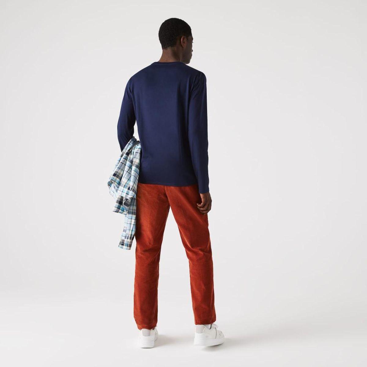 LACOSTE - Polera Manga Larga Cuello V Hombre Lacoste TH6711