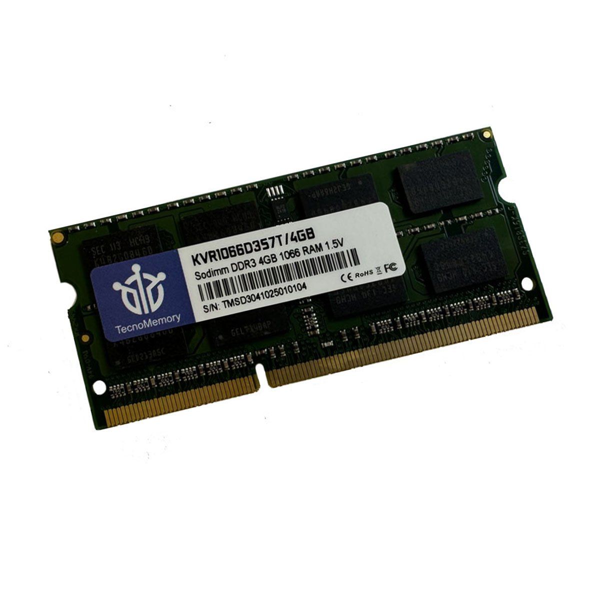 GENERICO - TecnoMemory Sodimm DDR3 4GB 1066 KVR1066D3S7T/4GB