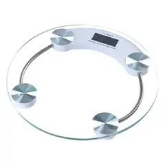 GENERICO - Pesa Digital de Baño con Vidrio Templado y Pantalla LCD - Elegante y Precisa