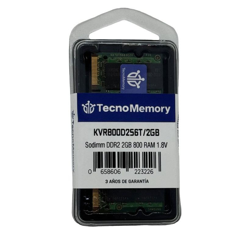 GENERICO - Memoria ram TecnoMemory Sodimm DDR2 2GB 800Mhz KVR800D2S6T2GB