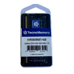 GENERICO - Memoria ram TecnoMemory Sodimm DDR4 4GB 2666Mhz KVR26S19S8T4GB