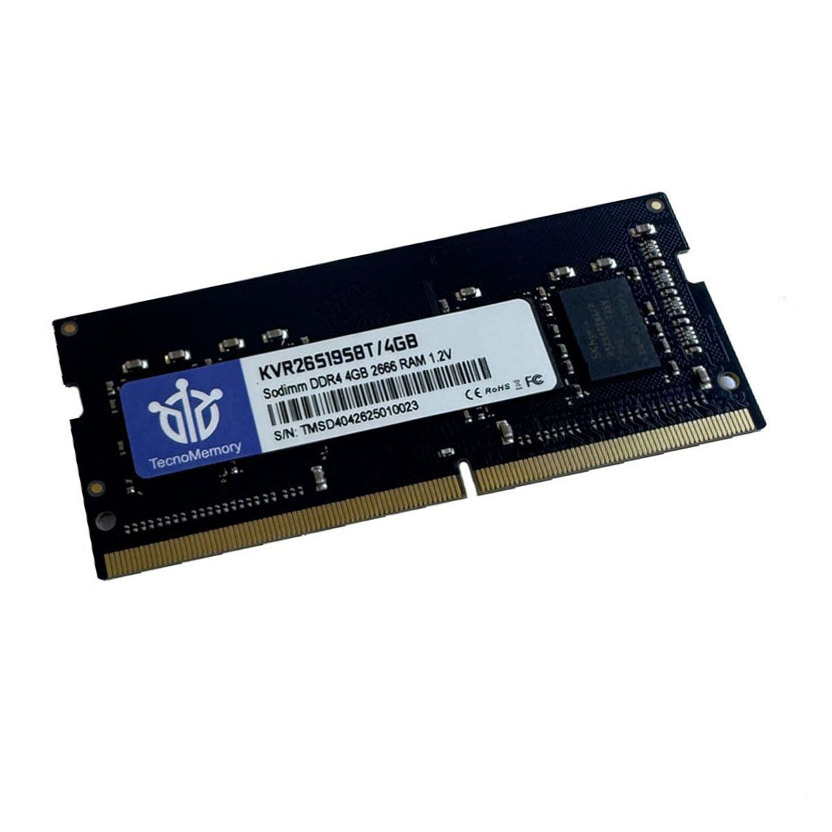 GENERICO - TecnoMemory Sodimm DDR4 4GB 2666 KVR26S19S8T/4GB