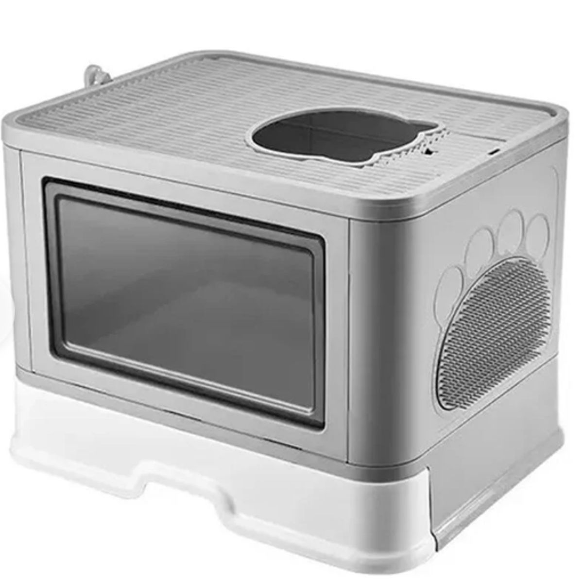 GENERICO - Arenero Cerrado Gatos Cupula Baño Sanitario Xl Base Movil