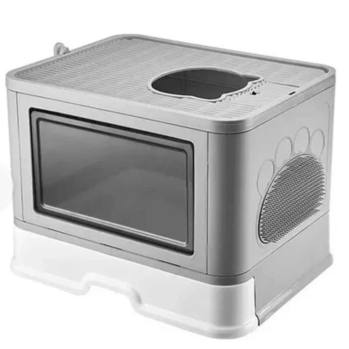 GENERICO - Arenero Cerrado Gatos Cupula Baño Sanitario Xl Base Movil