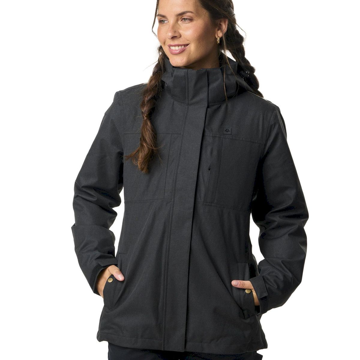 KIVUL - Chaqueta Siklos Reciclada Mujer Negra