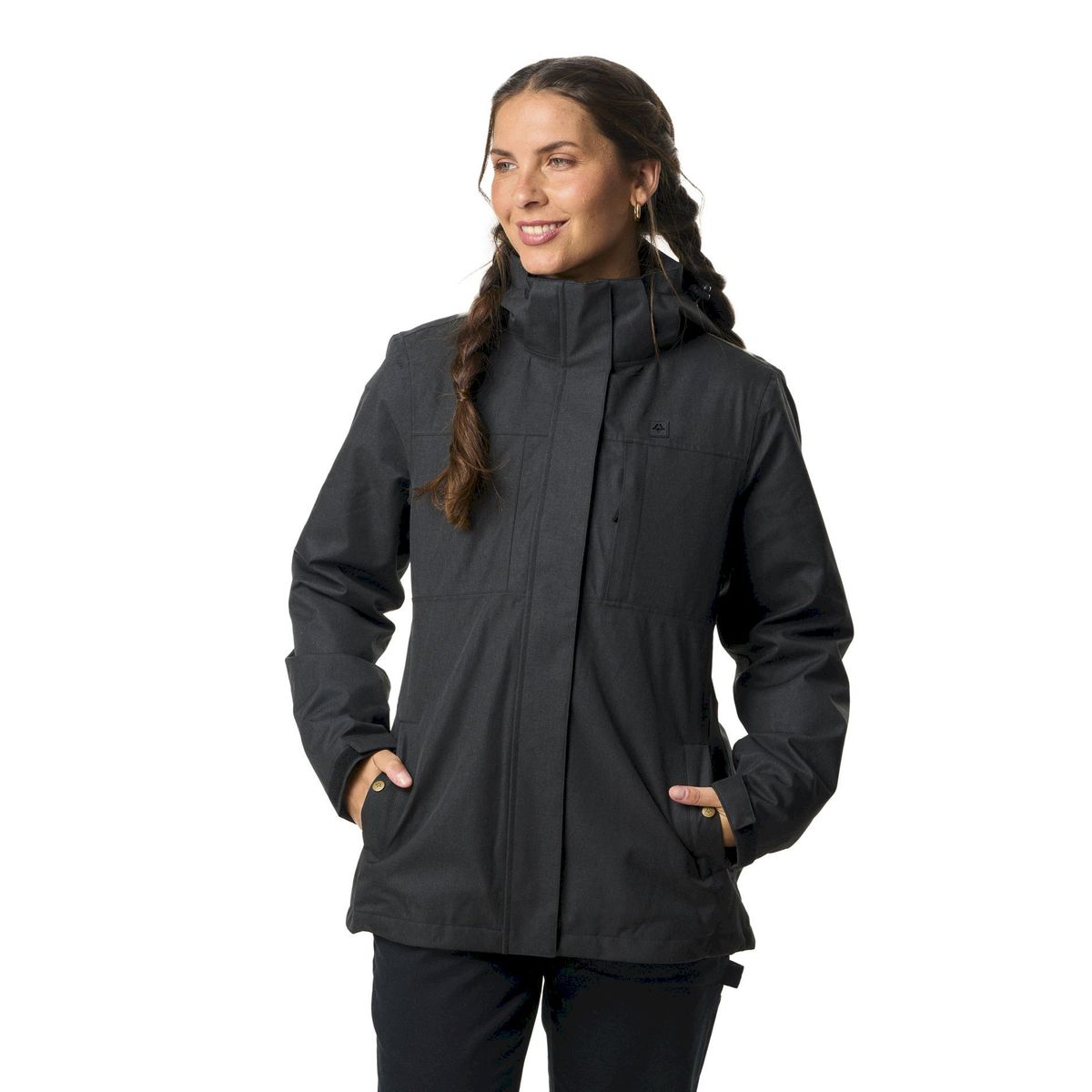 KIVUL - Chaqueta Siklos Reciclada Mujer Negra