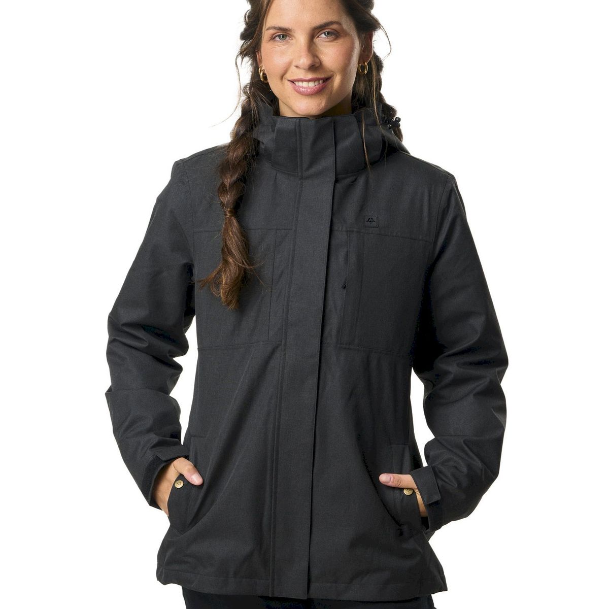 KIVUL - Chaqueta Siklos Reciclada Mujer Negra