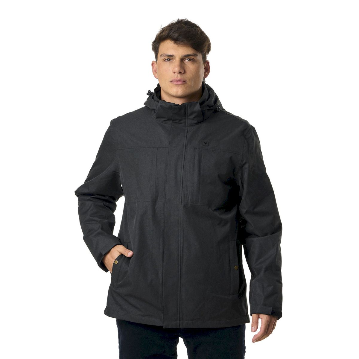KIVUL - Chaqueta Siklos Reciclada Hombre Negra