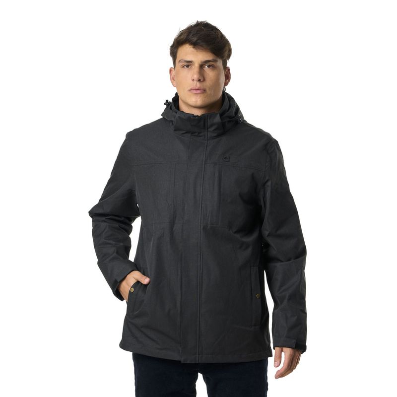 KIVUL - Chaqueta Siklos Reciclada Hombre Negra