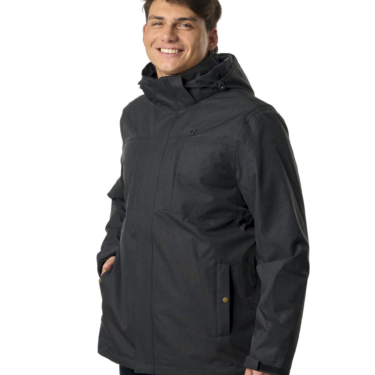 KIVUL - Chaqueta Siklos Reciclada Hombre Negra