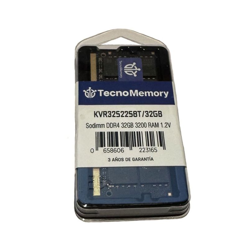 GENERICO - Memoria ram TecnoMemory Sodimm DDR4 32GB 3200Mhz KVR32S22S8T32GB