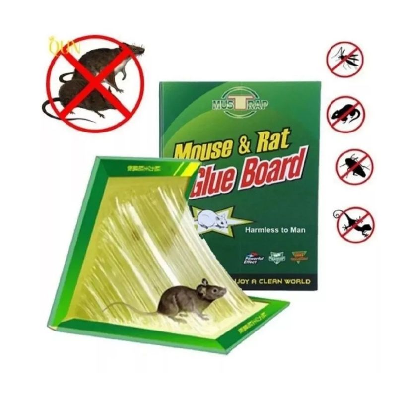 GENERICO - Trampa Ratones Pegajosa Original X 5 Unidades Control Desratizacion