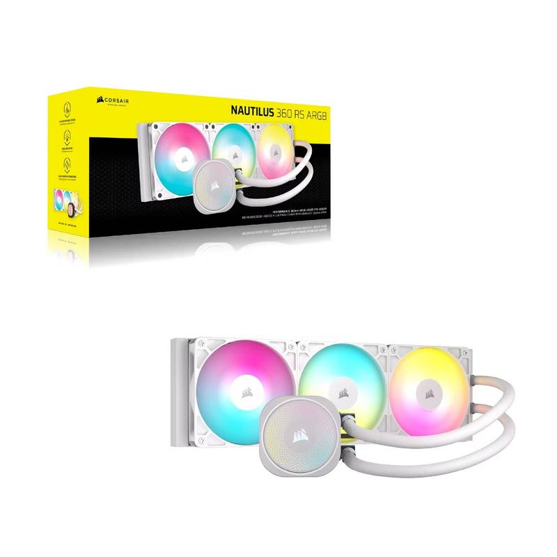 CORSAIR - Refrigeración Líquida Corsair NAUTILUS 360 RS ARGB, blanco