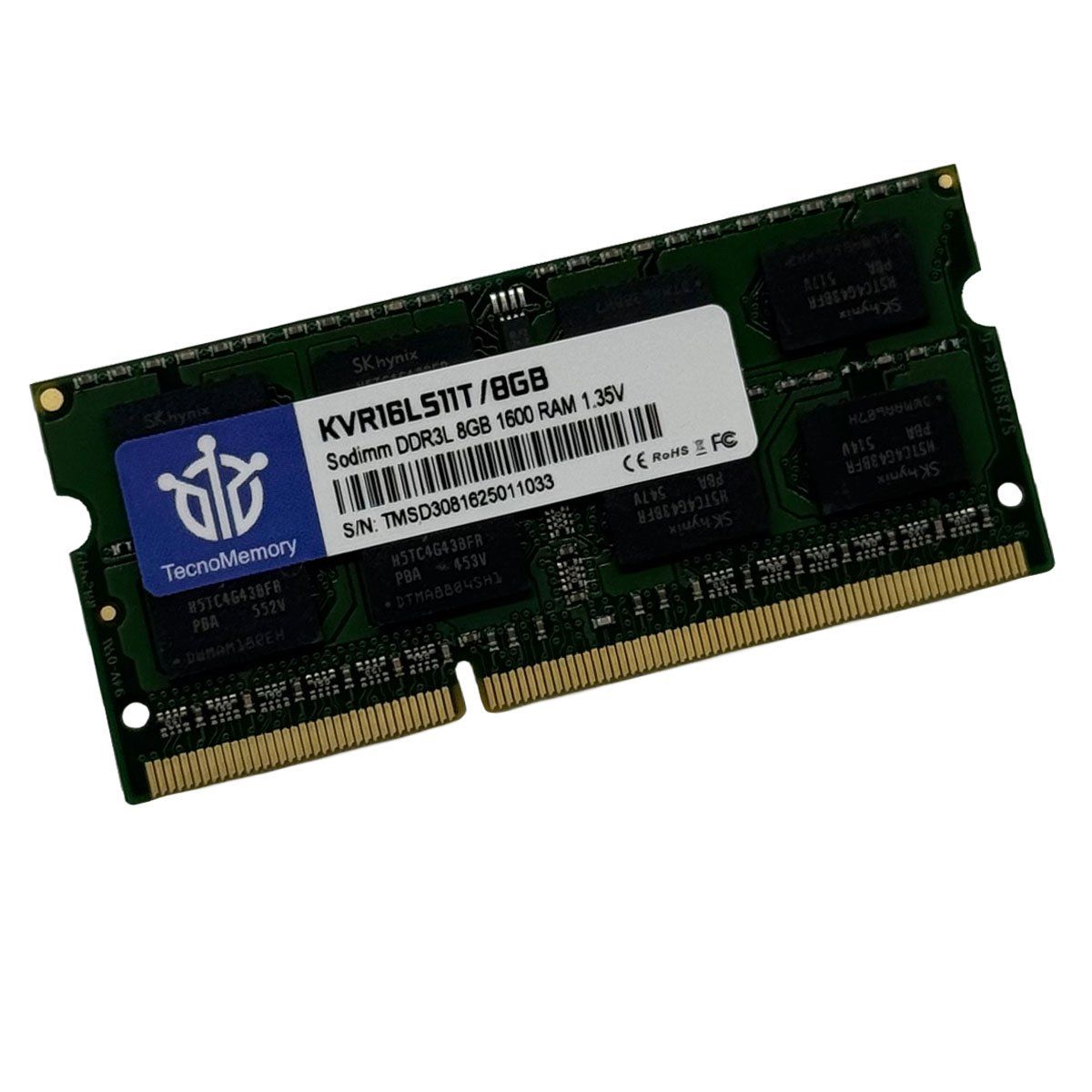 GENERICO - TecnoMemory Sodimm DDR3L 8GB 1600 1,35V KVR16LS11T/8GB