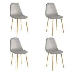 JAVIMATE - Pack 4 Sillas De Comedor Spoon Gris