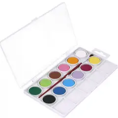 JOVI - Set de 12 Acuarelas en Pastillas 22mm y Pincel