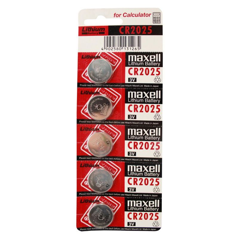 MAXELL - Blister 5 Pilas de Litio 3V Maxell CR2025