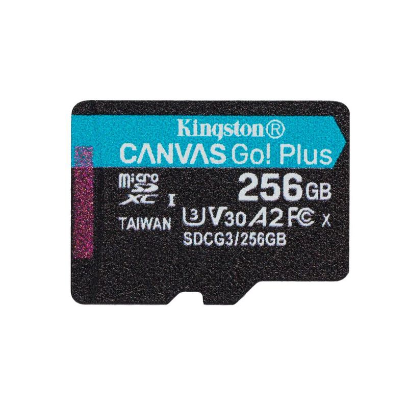 KINGSTON - SDCG3/256GB MEMORIA MICROSD C/ADAPT GO PLUS 256GB - Negro