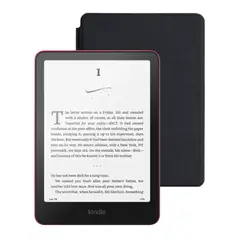KINDLE - Paperwhite 7" E-Reader 2024 16GB Raspberry con Funda Premium Negra