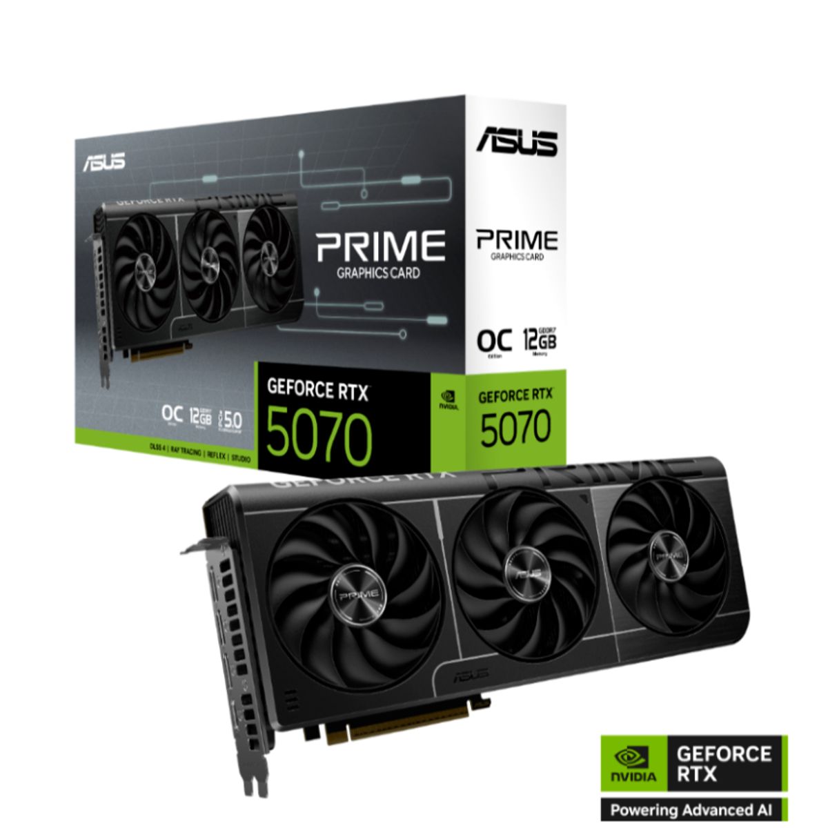 ASUS - Tarjeta de video - ASUS PRIME GeForce RTX 5070 12 GB GDDR7 Edición OC