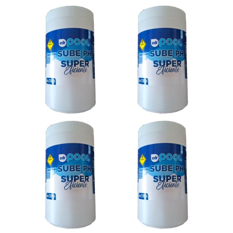 GENERICO - Sube Ph Edr Para Piscina Pack 4 Unidades 1kg