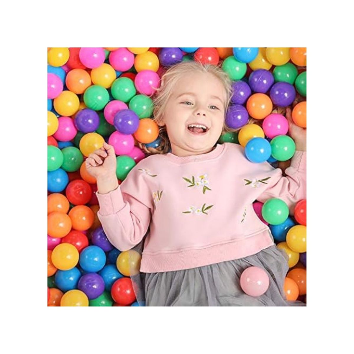 GENERICO - Pack 100 Pelotas Plásticas Para Piscina Colores Surtidos