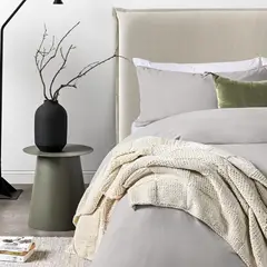 CANNON - Respaldo Cama 1.5 Plazas Pestaña Lino Beige